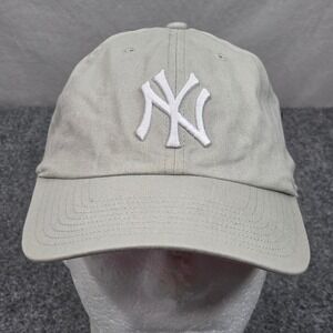 New York Yankees Hat Khaki Tan Pink Underbrim '47 Brand Clean Up MLB Cap Fangear